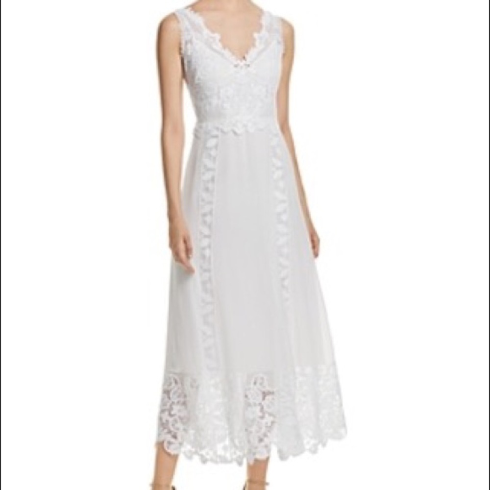 Kobi Halperin Audra Lace Trimmed Maxi Dress, Sz 4